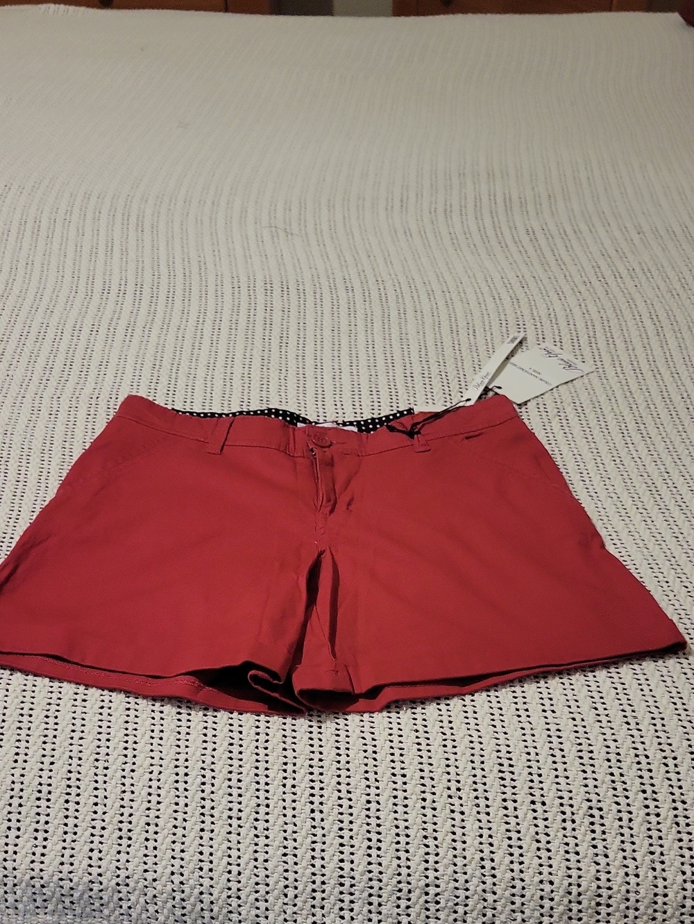 Women’s Red Casual Cotton Shorts